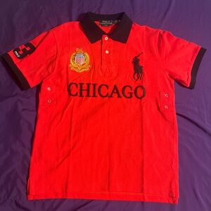 Polo by Ralph Lauren Red and Black Chicago Polo Shirt